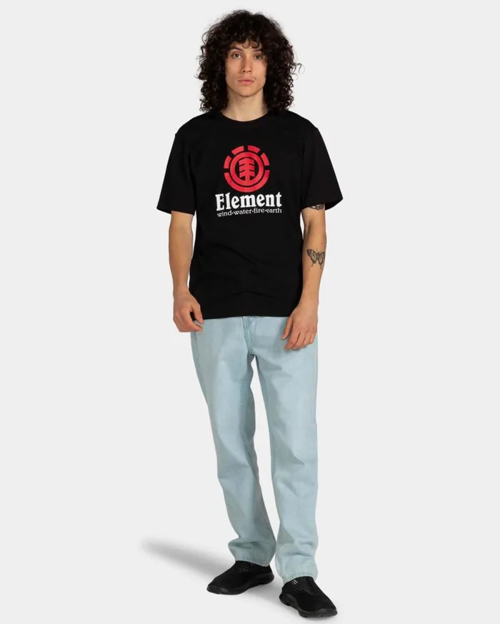 Men Element TShirts Vertical TShirt Flint Black Men Element TShirts Vertical TShirt Flint Black