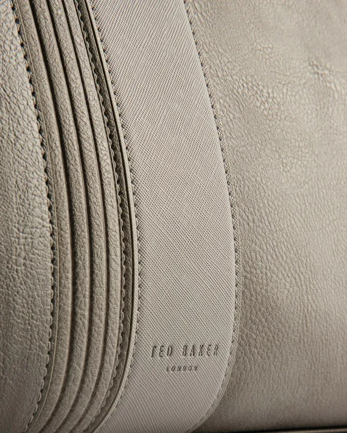Men EVYDAY 8211 Striped PU Holdall Light Grey Ted Baker Holdalls and Weekend Bags Men EVYDAY 8211 Striped PU Holdall Light Grey Ted Baker Holdalls and Weekend Bags