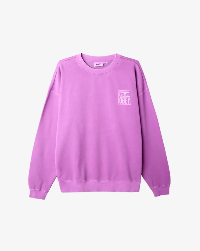 Men EYES ICON EXTRAHEAVY CREWNECK Pigment Dewberry OBEY Clothing SWEATSHIRTS Men EYES ICON EXTRAHEAVY CREWNECK Pigment Dewberry OBEY Clothing SWEATSHIRTS