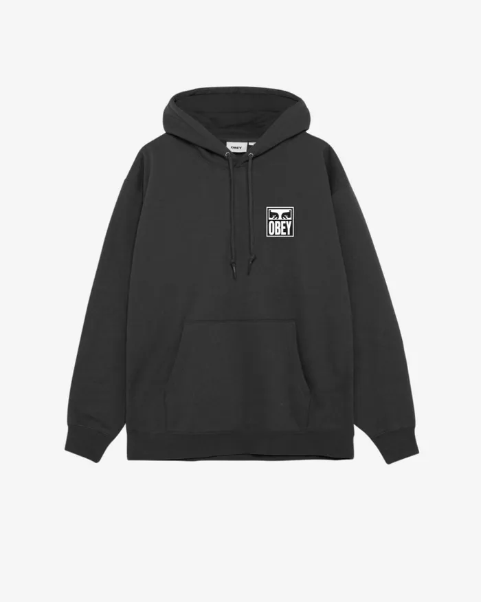 Men EYES ICON II HEAVYWEIGHT PULLOVER Dewberry OBEY Clothing SWEATSHIRTS