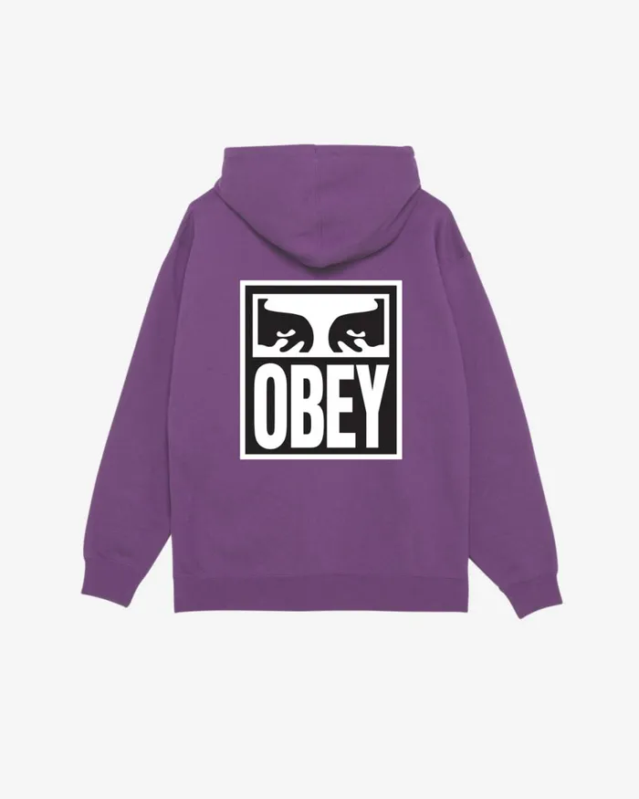 Men EYES ICON II HEAVYWEIGHT PULLOVER Dewberry OBEY Clothing SWEATSHIRTS