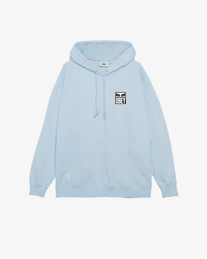 Men EYES ICON II HEAVYWEIGHT PULLOVER Dewberry OBEY Clothing SWEATSHIRTS