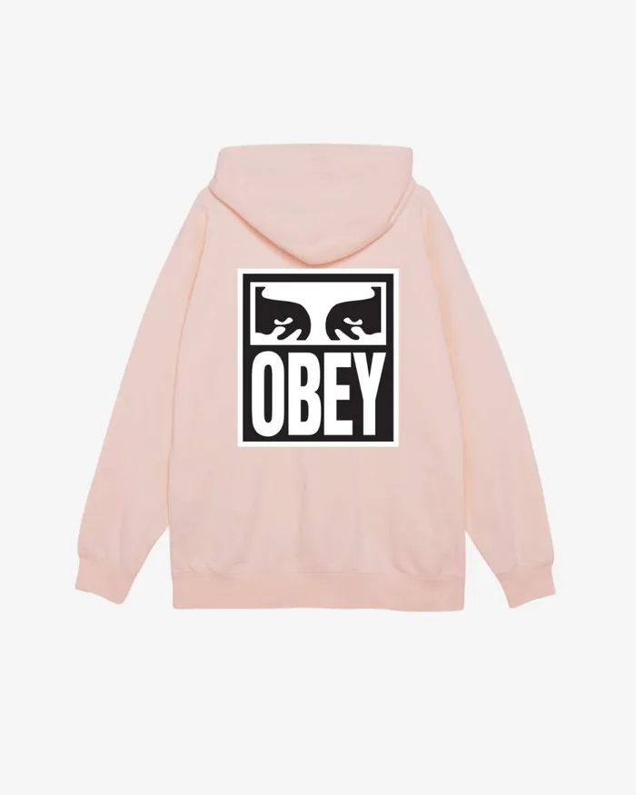 Men EYES ICON II HEAVYWEIGHT PULLOVER Dewberry OBEY Clothing SWEATSHIRTS