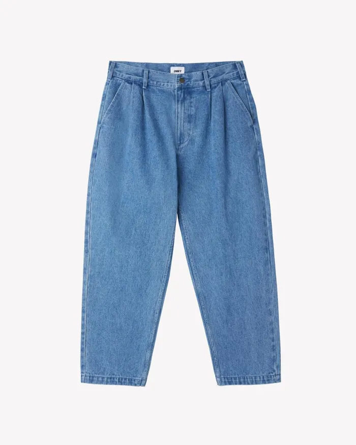 Men FUBAR PLEATED DENIM Unbleached OBEY Clothing Denim