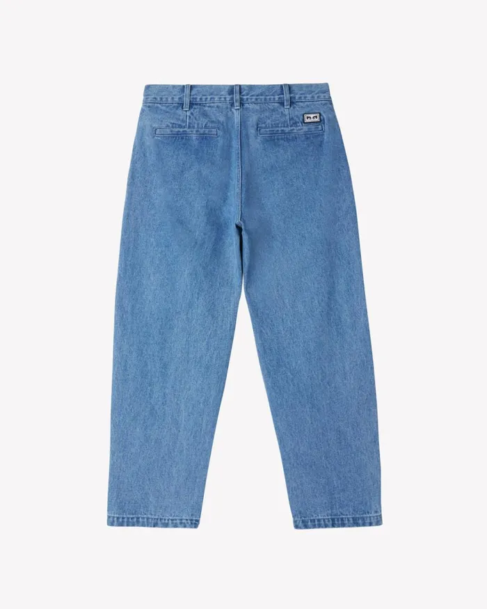 Men FUBAR PLEATED DENIM Unbleached OBEY Clothing Denim