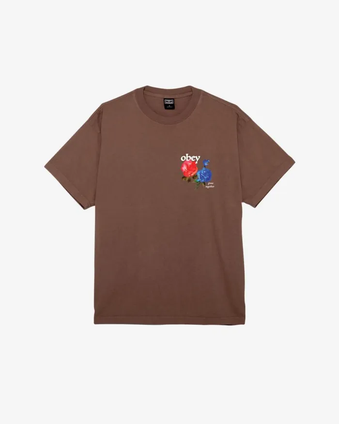 Men GROW TOGETHER HEAVYWEIGHT TSHIRT Sepia OBEY Clothing TSHIRTS