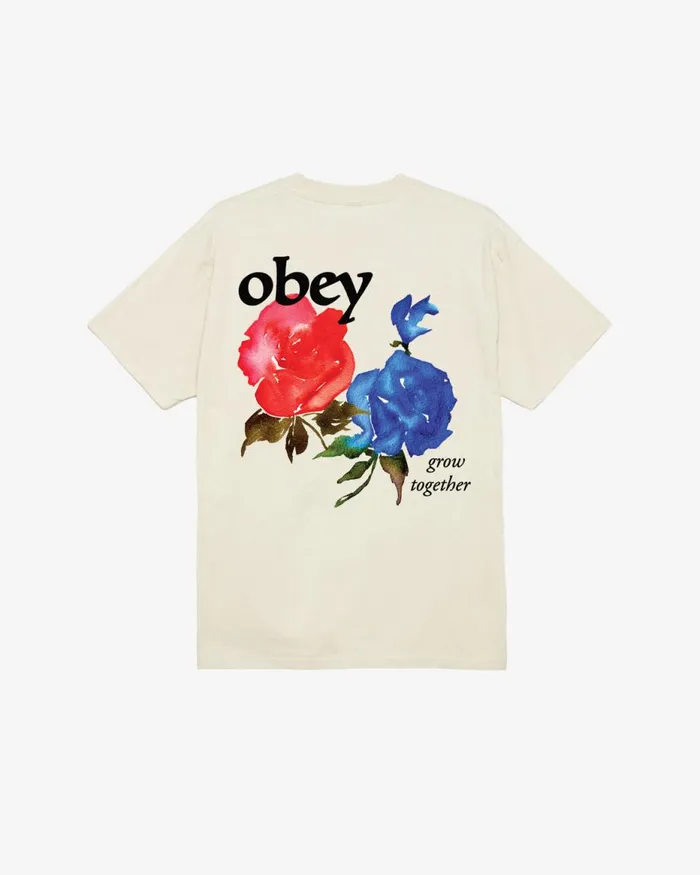 Men GROW TOGETHER HEAVYWEIGHT TSHIRT Sepia OBEY Clothing TSHIRTS
