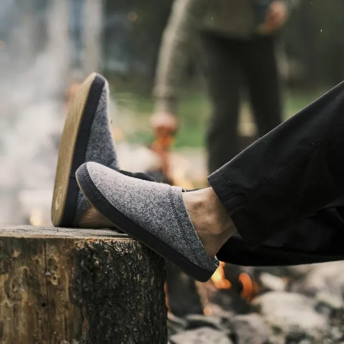 Men Hmani Hulu Mens Wool Mule Slipper Graphite Trench Blue Olukai IndoorOutdoor Men Hmani Hulu Mens Wool Mule Slipper Graphite Trench Blue Olukai IndoorOutdoor