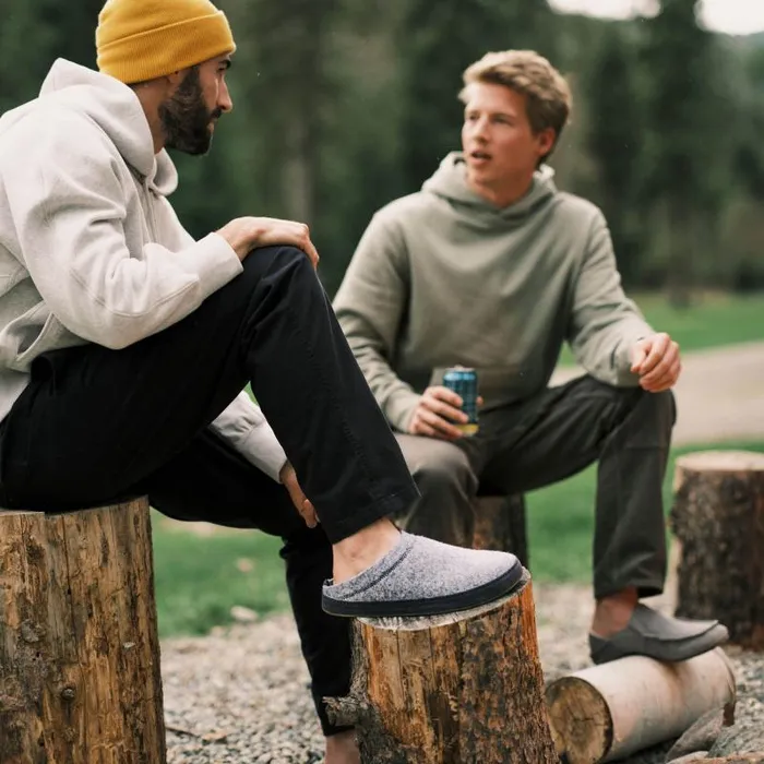 Men Hmani Hulu Mens Wool Mule Slipper Graphite Trench Blue Olukai IndoorOutdoor Men Hmani Hulu Mens Wool Mule Slipper Graphite Trench Blue Olukai IndoorOutdoor