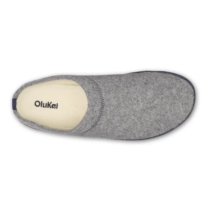 Men Hmani Hulu Mens Wool Mule Slipper Graphite Trench Blue Olukai IndoorOutdoor Men Hmani Hulu Mens Wool Mule Slipper Graphite Trench Blue Olukai IndoorOutdoor
