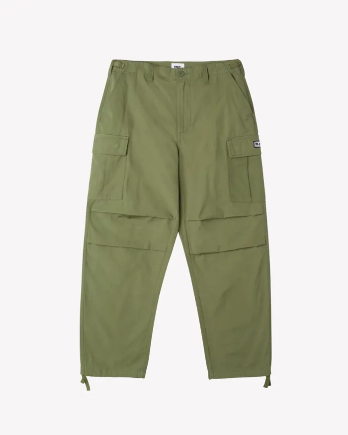 Men HARDWORK RIPSTOP CARGO PANT Light Army OBEY Clothing BOTTOMS