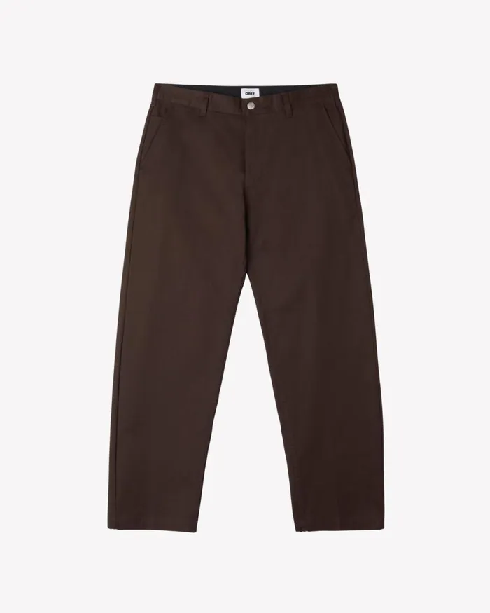 Men HARDWORK WORK PANT Java Brown OBEY Clothing BOTTOMS