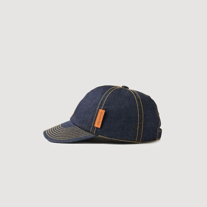 Men Hats SANDRO Denim Cap Navy Blue