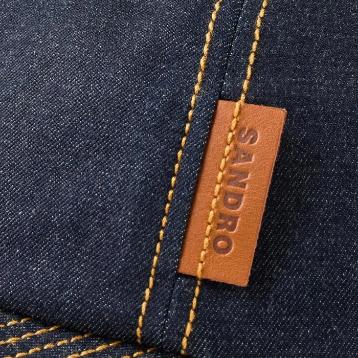 Men Hats SANDRO Denim Cap Navy Blue