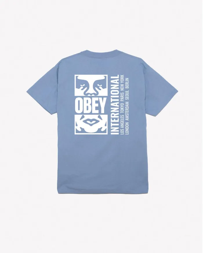 Men ICON SPLIT CLASSIC TSHIRT Digital Violet OBEY Clothing TSHIRTS
