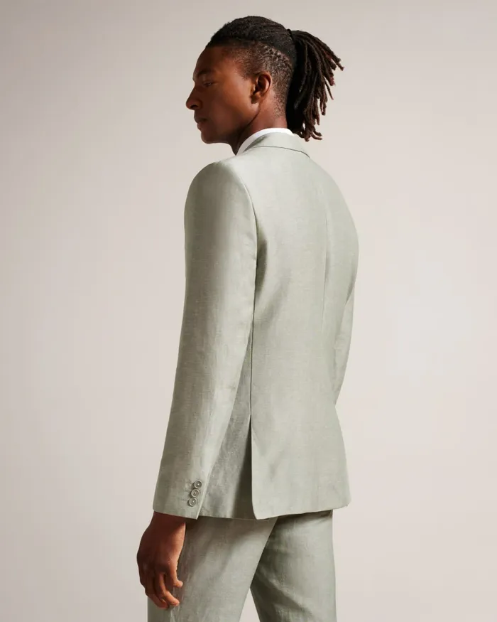 Men LANCEJ 8211 Wool And Linen Blazer Light Green Ted Baker Suits Men LANCEJ 8211 Wool And Linen Blazer Light Green Ted Baker Suits