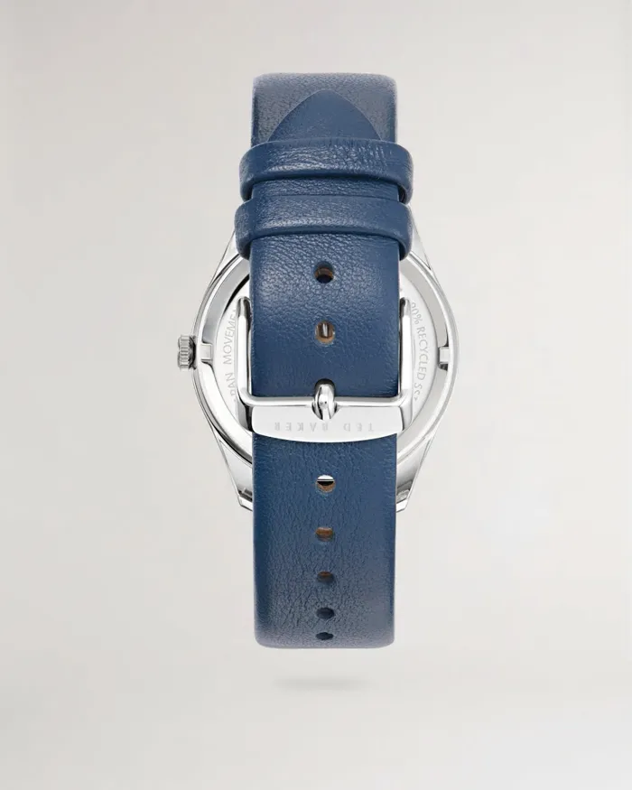Men LEYTONL 8211 Leyton Leather Strap Watch Navy Ted Baker Watches and Jewellery