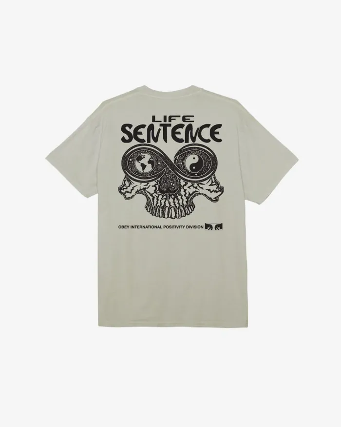 Men LIFE SENTENCE PIGMENT TSHIRT Pigment Vintage Black OBEY Clothing TSHIRTS