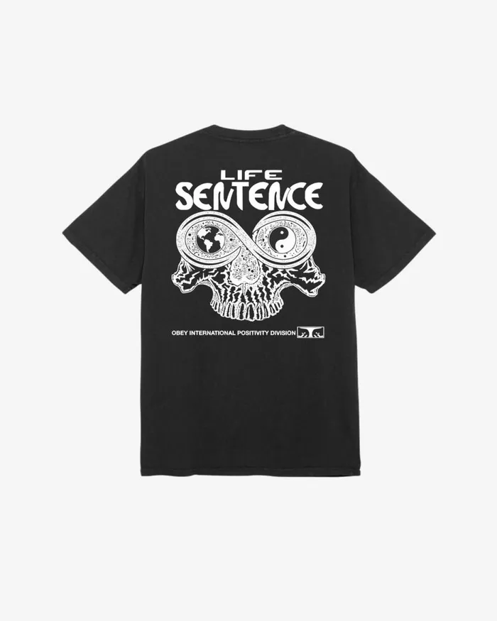 Men LIFE SENTENCE PIGMENT TSHIRT Pigment Vintage Black OBEY Clothing TSHIRTS Men LIFE SENTENCE PIGMENT TSHIRT Pigment Vintage Black OBEY Clothing TSHIRTS
