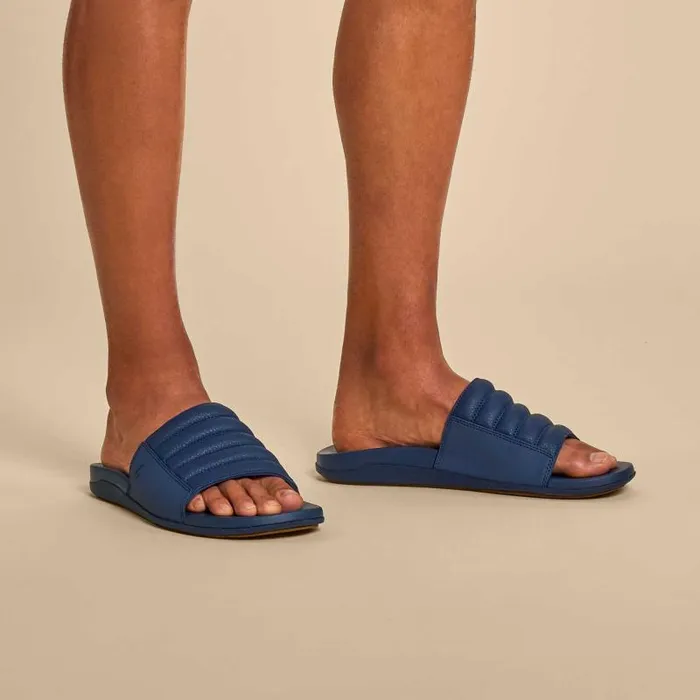 Men Maha 039Olu Mens Comfortable Slide Sandals Moonlit Ocean Olukai WaterFriendly Men Maha 039Olu Mens Comfortable Slide Sandals Moonlit Ocean Olukai WaterFriendly
