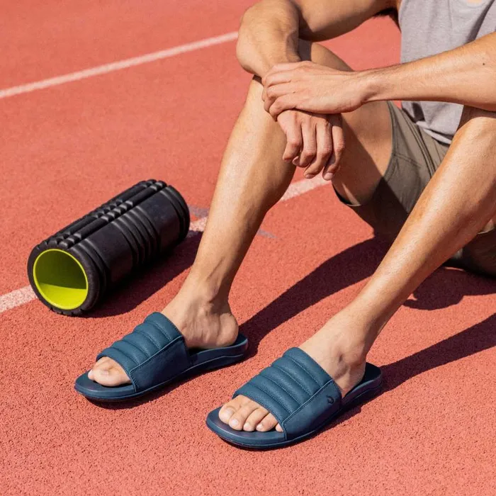 Men Maha 039Olu Mens Comfortable Slide Sandals Moonlit Ocean Olukai WaterFriendly Men Maha 039Olu Mens Comfortable Slide Sandals Moonlit Ocean Olukai WaterFriendly