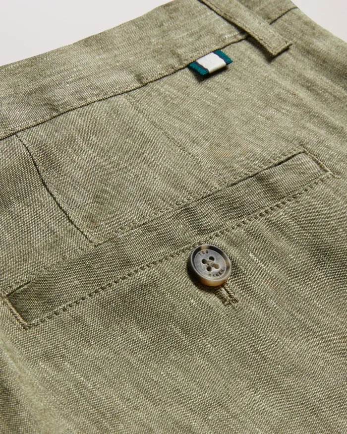 Men MAJO 8211 Slim Fit Linen Blend Trousers Green Ted Baker Trousers and Chinos Men MAJO 8211 Slim Fit Linen Blend Trousers Green Ted Baker Trousers and Chinos