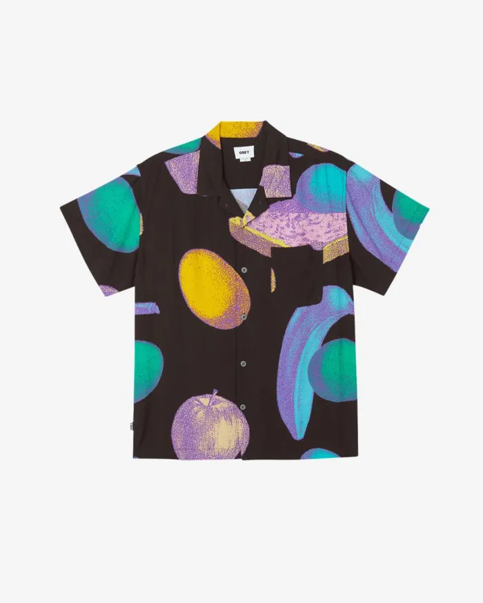Men MALICE SS SHIRT Unbleached Multi OBEY Clothing TOPS