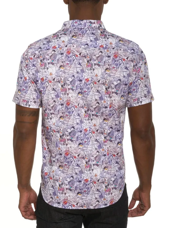 Men MASQUERADE SHORT SLEEVE BUTTON DOWN SHIRT Multi Robert Graham Button Down Shirts