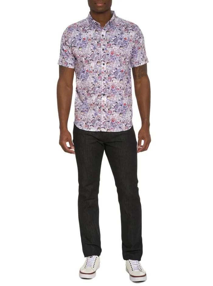 Men MASQUERADE SHORT SLEEVE BUTTON DOWN SHIRT Multi Robert Graham Button Down Shirts