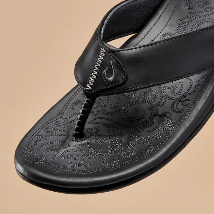 Men Mekila Mens HighCharacter Leather Sandals Black Olukai Leather Men Mekila Mens HighCharacter Leather Sandals Black Olukai Leather