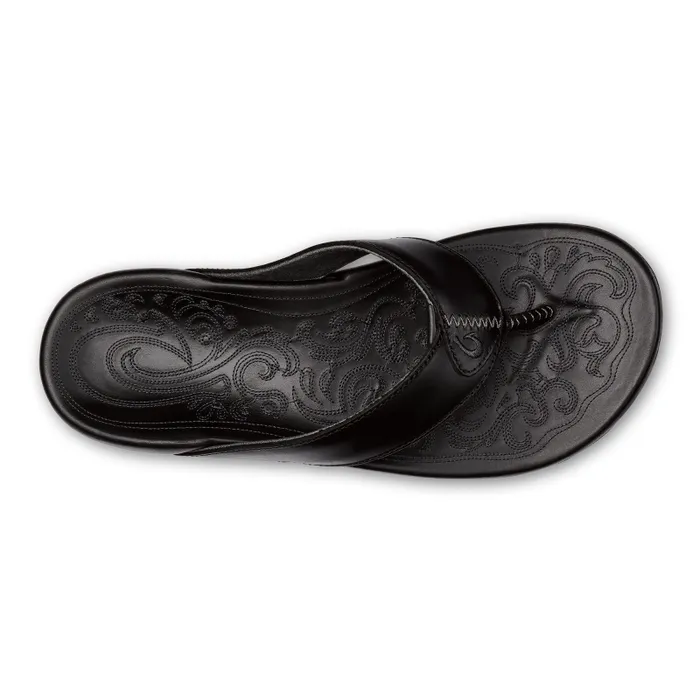 Men Mekila Mens HighCharacter Leather Sandals Black Olukai Leather Men Mekila Mens HighCharacter Leather Sandals Black Olukai Leather