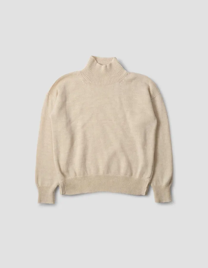 Men Mhl T Shape Roll Neck Light Natural Margaret Howell Knitwear
