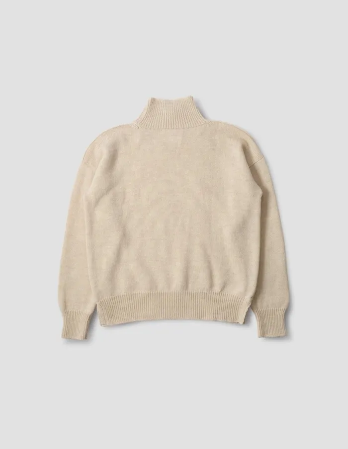 Men Mhl T Shape Roll Neck Light Natural Margaret Howell Knitwear