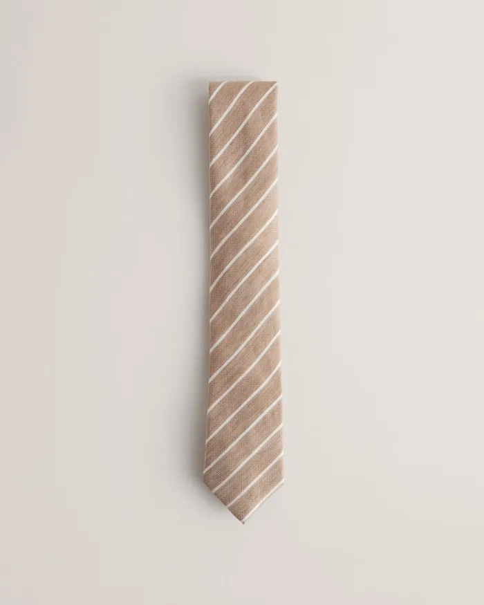 Men NIELS 8211 Pin Stripe Linen Silk Tie Stone Ted Baker Ties and Bowties Men NIELS 8211 Pin Stripe Linen Silk Tie Stone Ted Baker Ties and Bowties