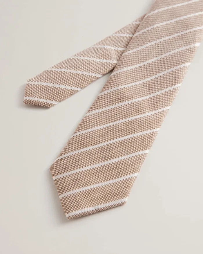Men NIELS 8211 Pin Stripe Linen Silk Tie Stone Ted Baker Ties and Bowties Men NIELS 8211 Pin Stripe Linen Silk Tie Stone Ted Baker Ties and Bowties