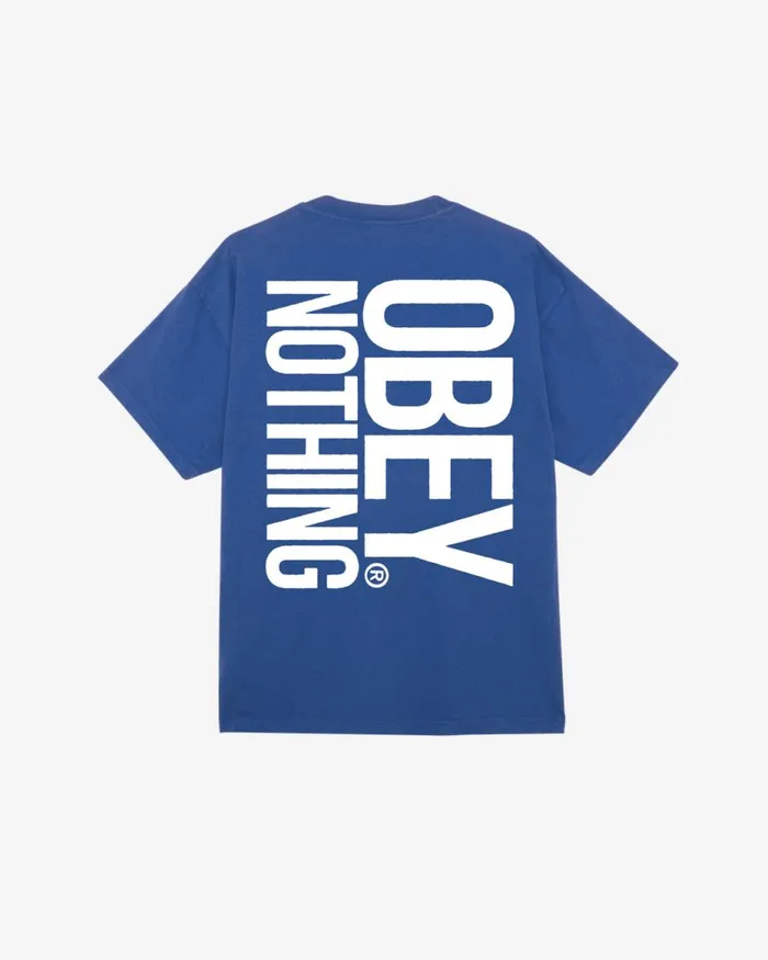 Men NOTHING HEAVYWEIGHT TSHIRT Surf Blue OBEY Clothing TSHIRTS