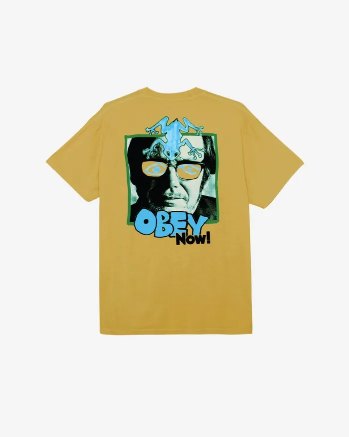 Men OBEY NOW PIGMENT TSHIRT Pigment Vintage White OBEY Clothing BIGWIG