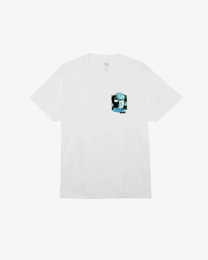 Men OBEY NOW PIGMENT TSHIRT Pigment Vintage White OBEY Clothing BIGWIG