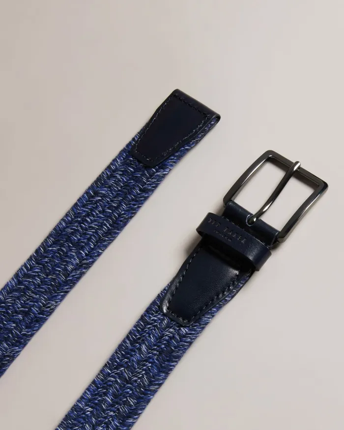 Men ORKID 8211 Marled Elastic Belt Navy Ted Baker Belts Men ORKID 8211 Marled Elastic Belt Navy Ted Baker Belts
