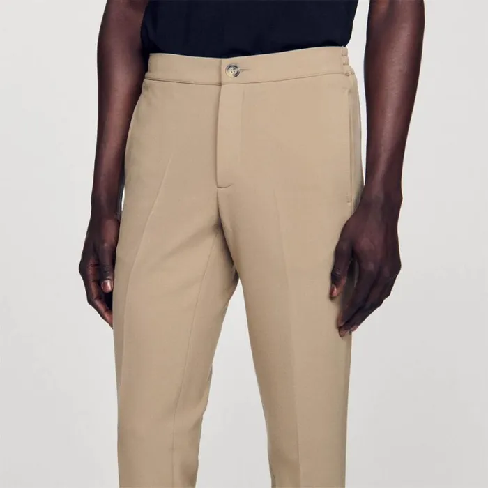 Men Pants and Shorts SANDRO Jersey Pants Beige Men Pants and Shorts SANDRO Jersey Pants Beige