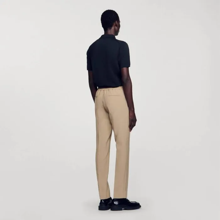 Men Pants and Shorts SANDRO Jersey Pants Beige Men Pants and Shorts SANDRO Jersey Pants Beige