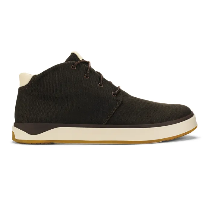 Men Papak Mens Waxed Canvas Chukka Boots Dark Wood Olukai Canvas