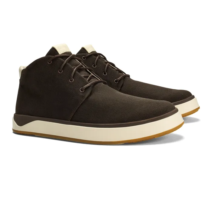Men Papak Mens Waxed Canvas Chukka Boots Dark Wood Olukai Canvas Men Papak Mens Waxed Canvas Chukka Boots Dark Wood Olukai Canvas
