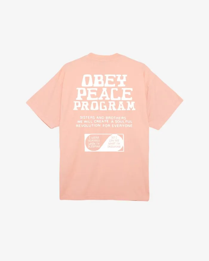 Men PEACE PROGRAM HEAVYWEIGHT TSHIRT Hydrangea OBEY Clothing TSHIRTS
