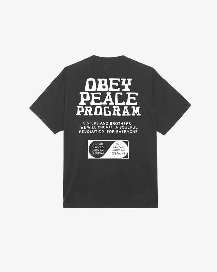 Men PEACE PROGRAM HEAVYWEIGHT TSHIRT Hydrangea OBEY Clothing TSHIRTS