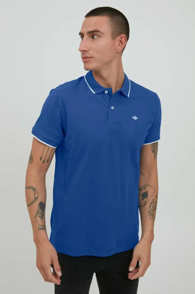 Men Polos Blend Polo Shirt Nautical Blue