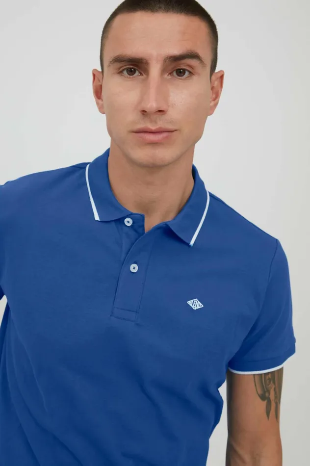 Men Polos Blend Polo Shirt Nautical Blue