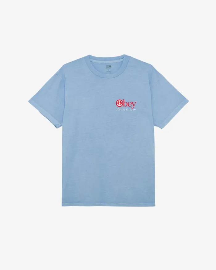 Men RADICAL LOVE PIGMENT TSHIRT Pigment Hydrangea OBEY Clothing TSHIRTS