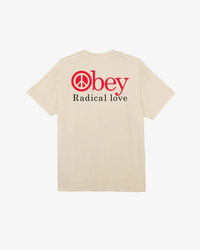 Men RADICAL LOVE PIGMENT TSHIRT Pigment Hydrangea OBEY Clothing TSHIRTS