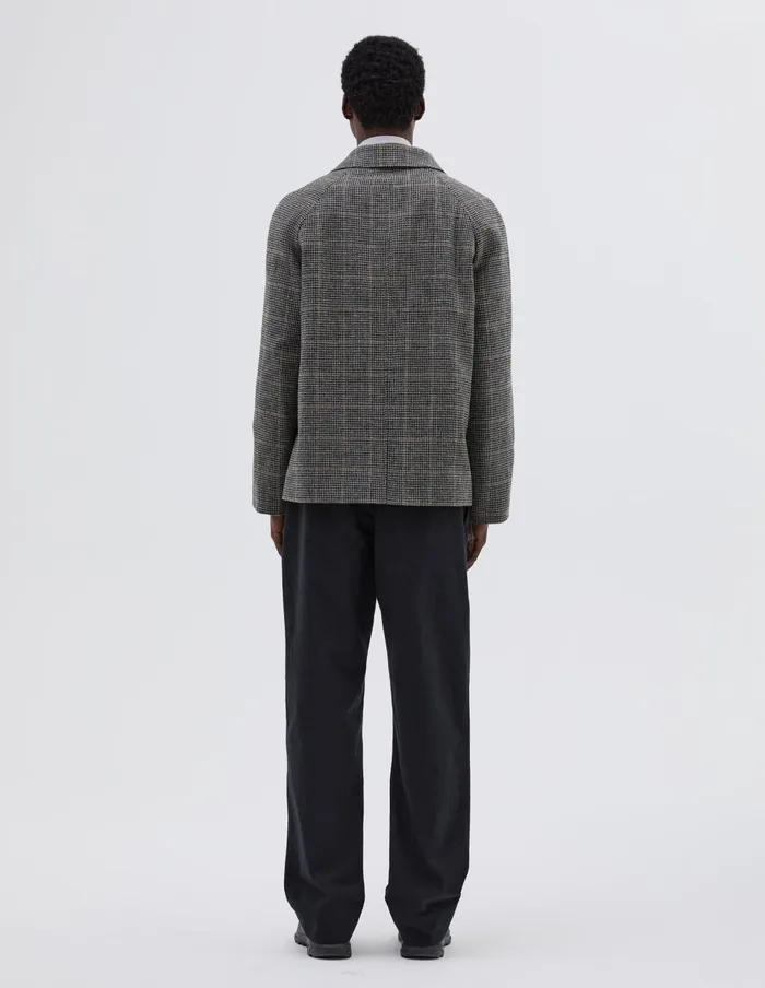 Men Raglan Blazer Black Light Grey Margaret Howell Jackets and Coats
